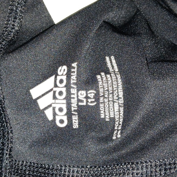 Adidas Aeroready Girls Pants Black Silver leggings Size Large 14 Euc - Picture 5 of 7